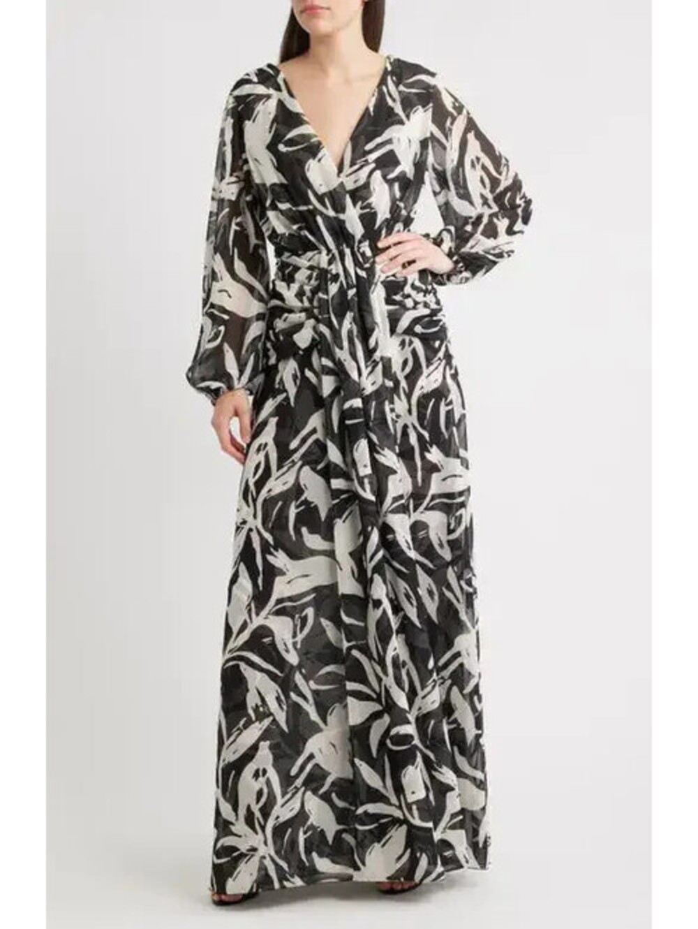 NWD, Chiara Boni La Petite Robe Simin Floral Georgette Gown Sz 38 #MD2502